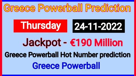 greece powerball advanced prediction|Greece Joker .